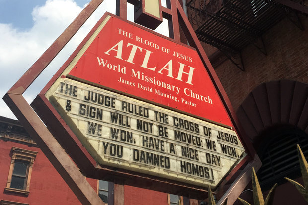 Harlem Church Taunts 'Damned Homos' After Judge's Ruling on Anti-Gay Sign