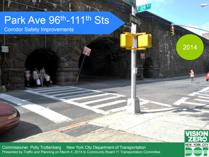 Park Ave. 96th-111th Sts. Corridor Safety Improvements 